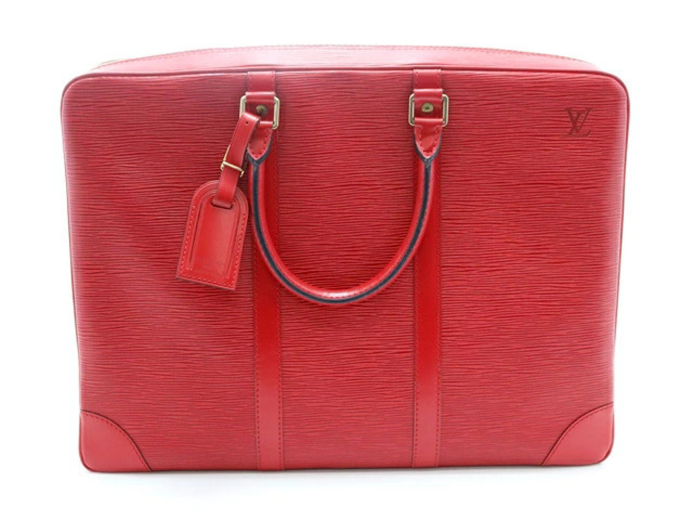 LOUIS VUITTON Port Voyage Epi Castilian Red Circa Pocket Business bag